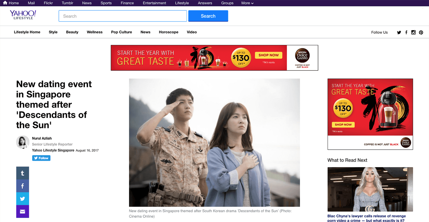 New dating event in Singapore themed after 'Descendants of the Sun'