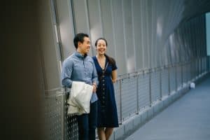 Asian couple going for a concert