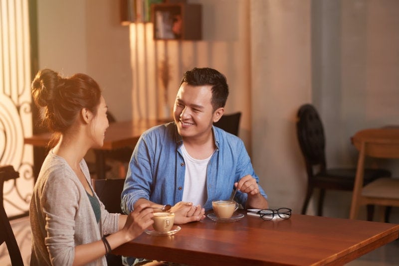 Loving Asian Couple on Date