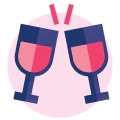 Notification_icons_Meetup 2 wine glasses icon illustration