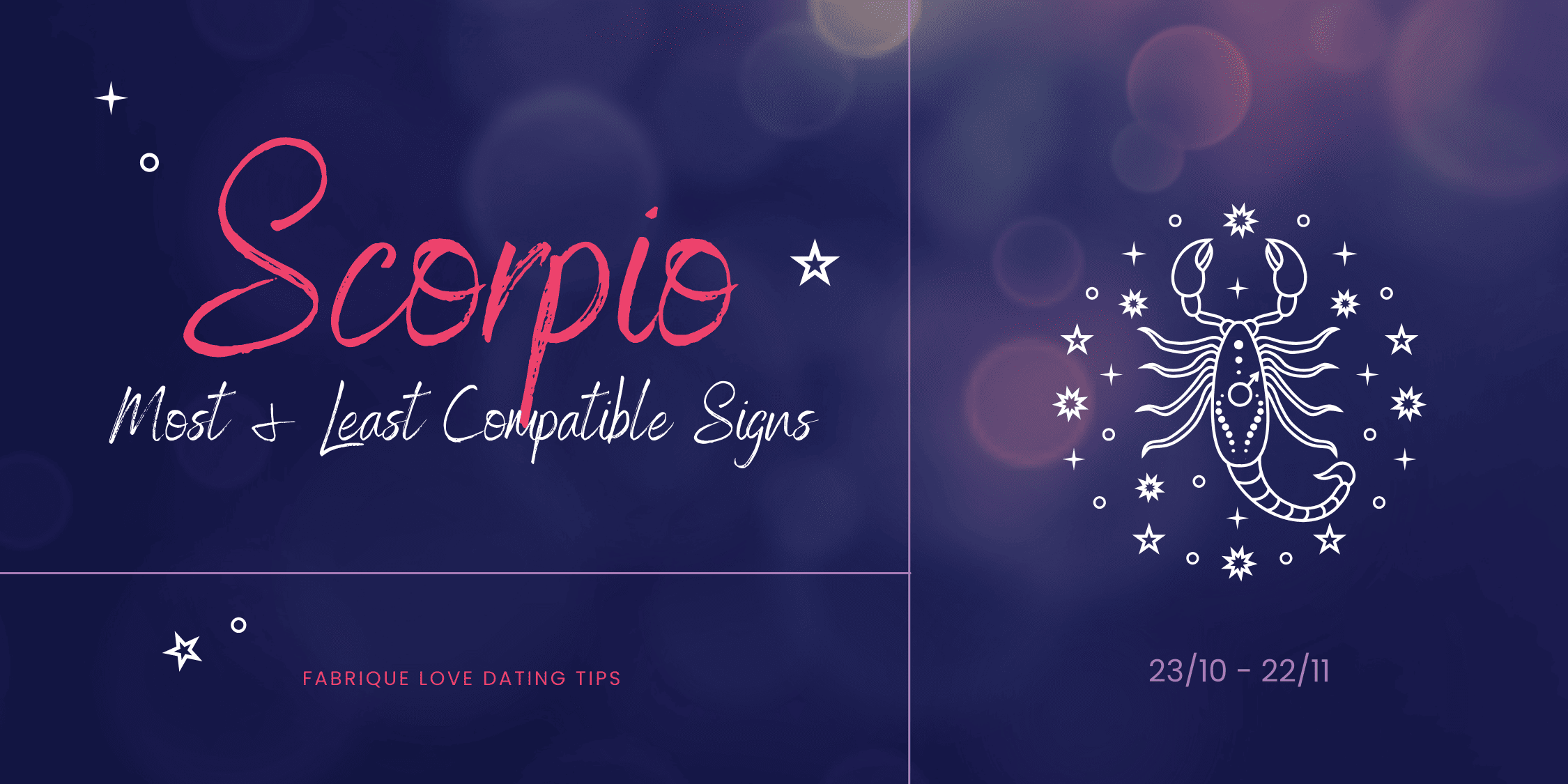 Scorpio Compatibility Most & Least Compatible Signs Fabrique